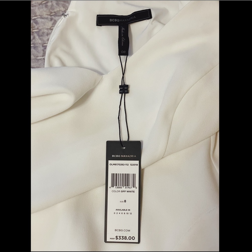 NWT! BCBG off-white high-low dress! Size 8. - Picture 4 of 5